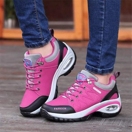 Fashion women sneakers high-quality suede leather hiking shoes 